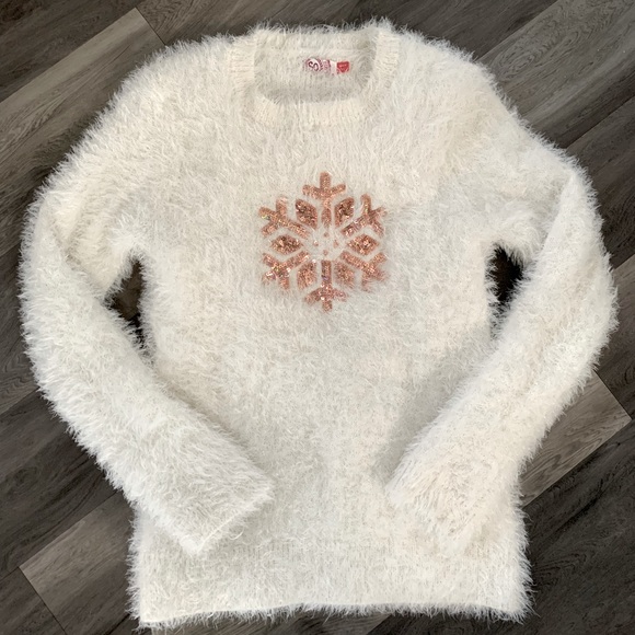 Girls SO White Snowflake Sweater - Sz 20 Plus - Picture 1 of 5
